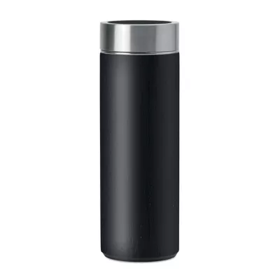 Termos w bambusowej obudowie 400 ml BATUMI - Czarny (MO9421-03)