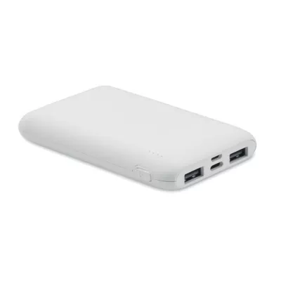 Powerbank 5000 mAh z ABS z recyklingu POWER52C - Bialy (MO2279-06)