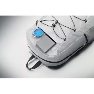 Plecak RPET 600D ze sznurkiem HIGE - Bialy (MO2491-06)