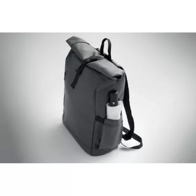 Plecak rolltop na laptop RPET 600D BANGKOK ROLL - Kamienny Szary (MO2643-15)