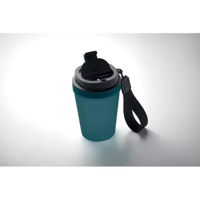 Kubek z PP z paskiem 300 ml ISFORDEN TUMBLER - Francuski Granat (MO2670-85)