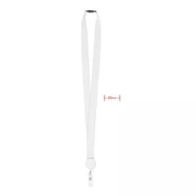 Smycz z wysuwanym uchwytem ZIP LANYARD - Bialy (MO9852-06)
