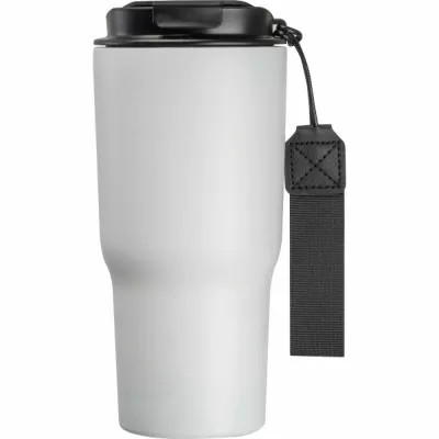Kubek termiczny 550 ml z podwójnymi ściankami ze stali - biały (8523906)