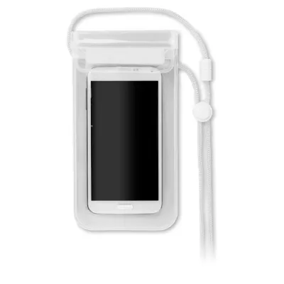 Etui wodoodporne na telefon na sznurku COLOURPOUCH - Przezroczysty Bialy (MO8782-26)