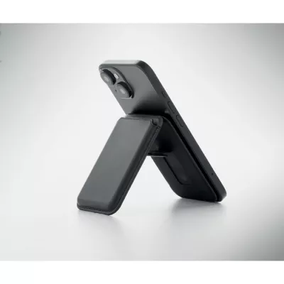 Etui magnetyczne na 3 karty z podstawką KARTA STAND - Czarny (MO2983-03)