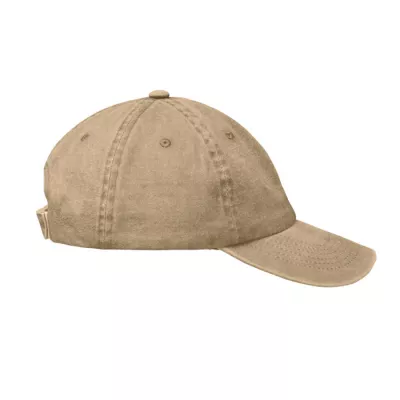 Czapka z daszkiem vintage 6-panelowa 265 g/m² BEAU - Khaki (MO2542-39)