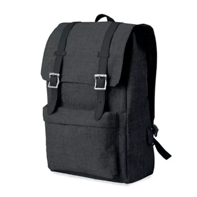 Plecak na laptopa 15" z klapą magnetyczną RIGA - Czarny (MO9439-03)
