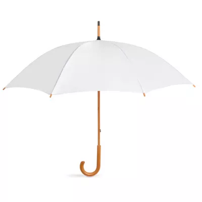 Parasol klasyczny 23" z drewnianym trzonem CALA - Bialy (KC5132-06)