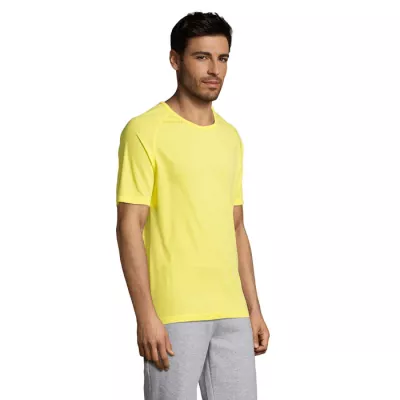 Koszulka sportowa męska raglan 140 g/m² Sol's SPORTY - Lemon (S11939-LE)