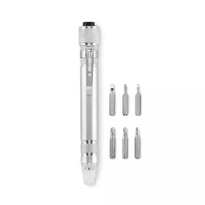 Multitool w kształcie długopisu z latarką TUBULAR - Srebrny (MO2498-14)