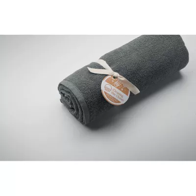 Ręcznik żakardowy SEAQUAL® 100x170 cm 500 g/m² WATER - Szary (MO2060-07)