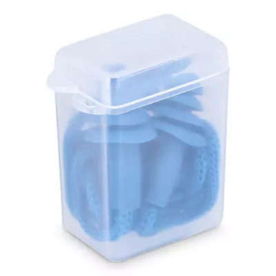 Zatyczki do uszu z TPE na sznurku, zgodne z normą EN 352-2, 32 dB - niebieski (LT90505-N0011)