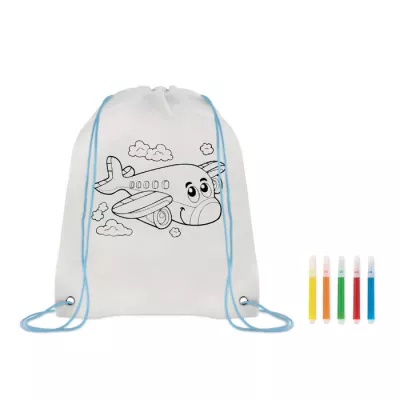 Worek do kolorowania z mazakami 80 g/m² CARRYDRAW - Baby Blue (MO9887-66)