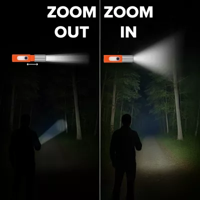 Akumulatorowa latarka LED 10W z funkcją zoom 300lm - biały (LT93319-N0001)