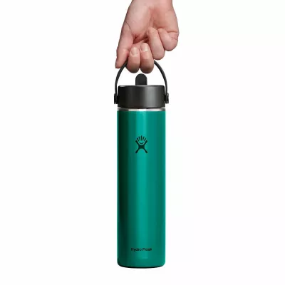 710 ML LIGHTWEIGHT WIDE FLEX STRAW CAP QUARTZ - Emerald Green (LW24LWFS348)