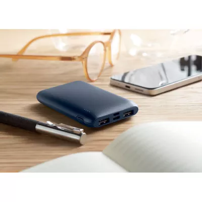 Powerbank 5000 mAh z ABS z recyklingu POWER52C - Francuski Granat (MO2279-85)
