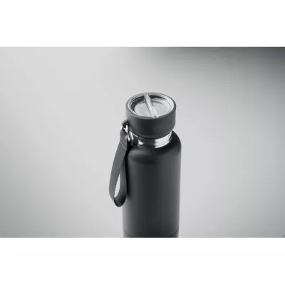 Butelka termiczna stalowa z kubkiem 500 ml NOEKA - Czarny (MO2716-03)