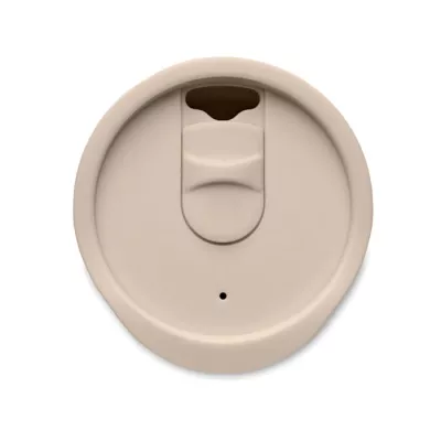 Kubek dwuścienny z korkową podstawą 300 ml CO - Bezowy (MO2446-13)
