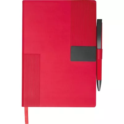 Notes A5 w linie z długopisem MERSIN - czerwony (562005)