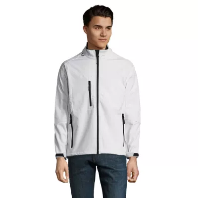 Softshell męski 3-warstwowy 340 g/m² Sol's RELAX - Bialy (S46600-WH)