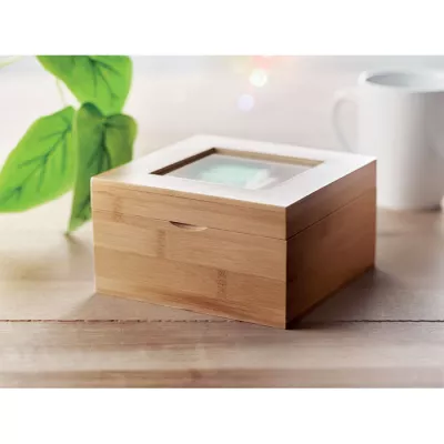 Pudełko na herbatę bambusowe CAMPO TEA - Drewna (MO9950-40)