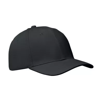 Czapka z daszkiem 6-panelowa 260 g/m² BUFFALO - Czarny (MO1464-03)