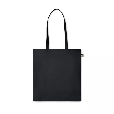 Torba z bawełny organicznej 140 g/m² ZIMDE COLOUR - Czarny (MO6189-03)