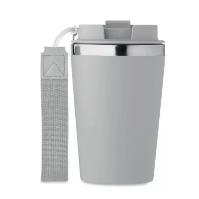 Kubek termiczny 350 ml z paskiem na nadgarstek TOPAZ - Szary (MO2317-07)