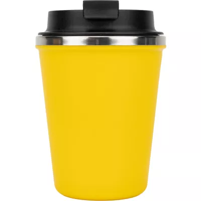 Kubek termiczny 350 ml z powłoką z recyklingu METODY - żółty (8496208)
