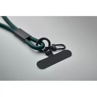 Smycz do telefonu z kablem 60W USB-C COCHARGE - Ciemnozielony (MO2618-60)