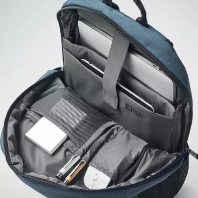 Plecak na laptopa 15" z poliestru 360D STOCKHOLM BAG - Niebieski (MO8958-04)