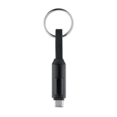 Brelok z kablem USB-C 60W z wyświetlaczem KEYSTO - Czarny (MO2682-03)
