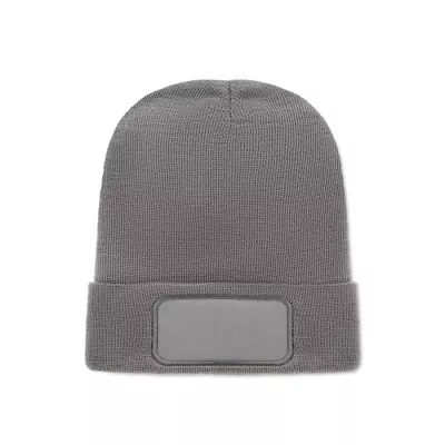 Czapka zimowa unisex z dzianiny RPET CAPNIT - Kamienny Szary (MO2359-15)