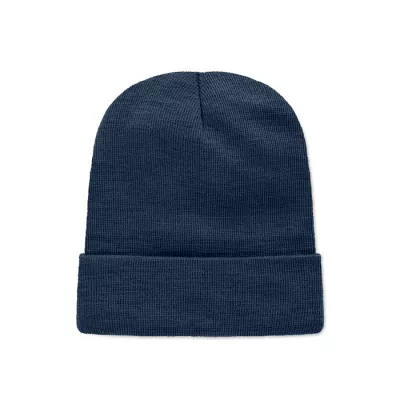 Czapka zimowa unisex z dzianiny RPET CAPNIT - Francuski Granat (MO2359-85)