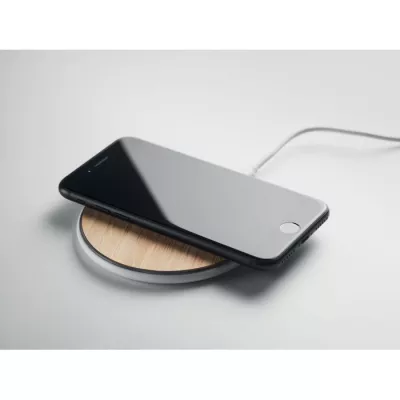 Ładowarka z bambusowym blatem 10W DESPAD + - Drewna (MO6563-40)