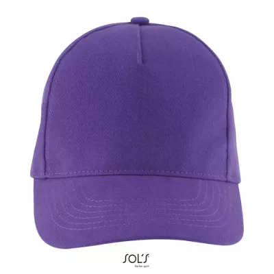 Czapka z daszkiem 5-panelowa 260 g/m² Sol's LONG BEACH - Dark Purple (S00594-DA)