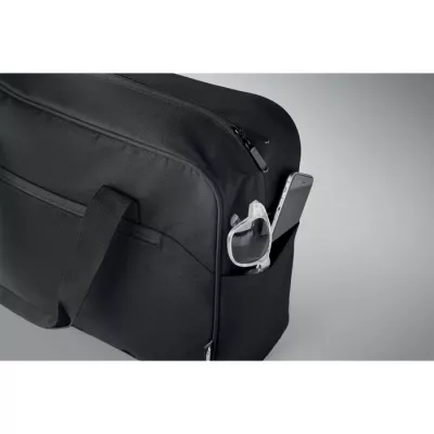 Torba podróżna z RPET z przegrodą na laptop 15" ONBAG - Czarny (MO2373-03)