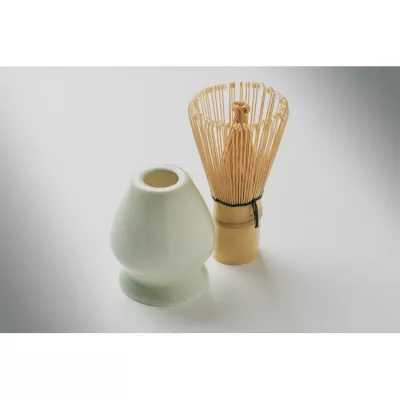 Zestaw do matchy 5 elementów z ceramiczną miską MATCHY - Miętowy Zielony (MO3215-77)