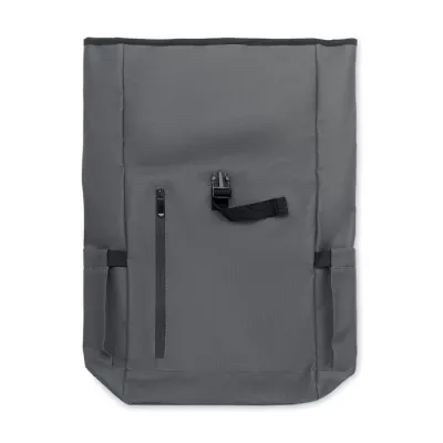 Plecak rolltop na laptop RPET 600D BANGKOK ROLL - Kamienny Szary (MO2643-15)