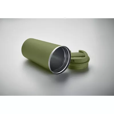 Kubek termiczny ze stali z recyklingu 510 ml BRACE + - Ciemnozielony (MO6579-60)