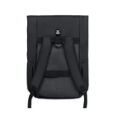 Plecak rolltop na laptop RPET 600D BANGKOK ROLL - Czarny (MO2643-03)