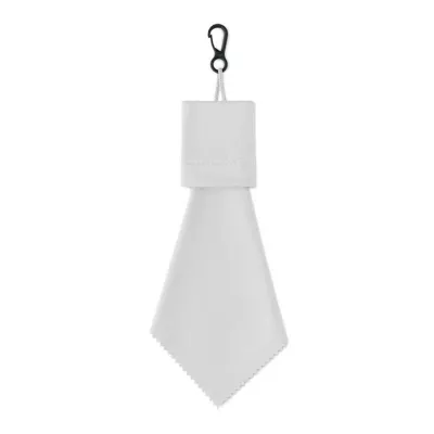 Ściereczka czyszcząca z RPET w woreczku CLEAR - Bialy (MO2813-06)
