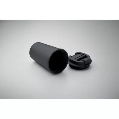 Kubek dwuścienny z PLA 350 ml BEIBAKU - Czarny (MO2310-03)