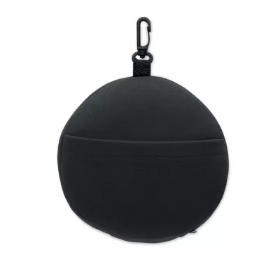Poduszka podróżna 2 w 1 z maską na oczy SOFT NUIT - Czarny (MO2907-03)