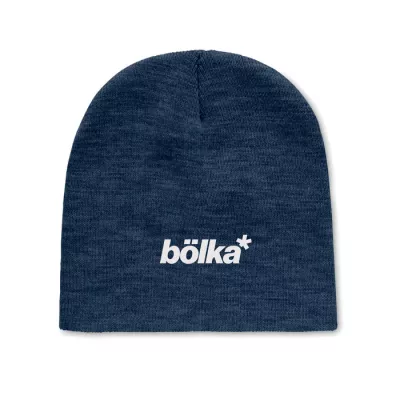 Czapka zimowa unisex z dzianiny RPET MARCO RPET - Niebieski (MO9964-04)