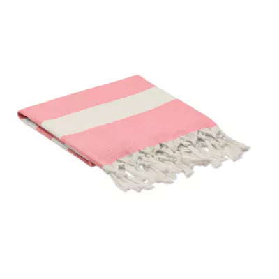 Ręcznik hammam z recyklingu 75x150 cm 140 g/m² AGOURA - Czerwony (MO6554-05)