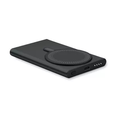 Powerbank magnetyczny 5000 mAh 15W z aluminium PAWTT - Czarny (MO2442-03)