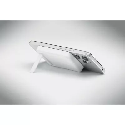 Zestaw z powerbankiem magnetycznym 5000 mAh ATLAS - Bialy (MO3177-06)