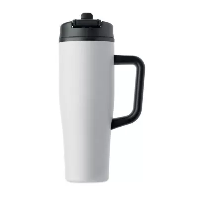 Kubek termiczny ze stali z recyklingu 900 ml ATLANTA - Bialy (MO3213-06)