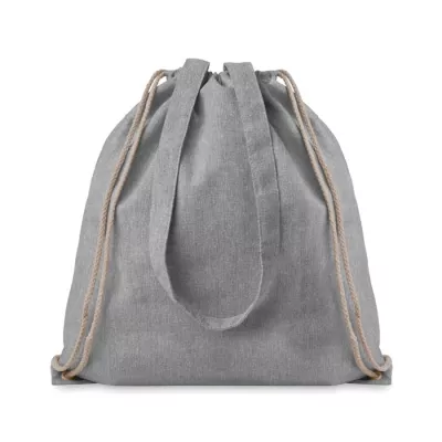 Torba ze sznurkiem z recyklingu 140 g/m² MOIRA DUO - Szary (MO9603-07)